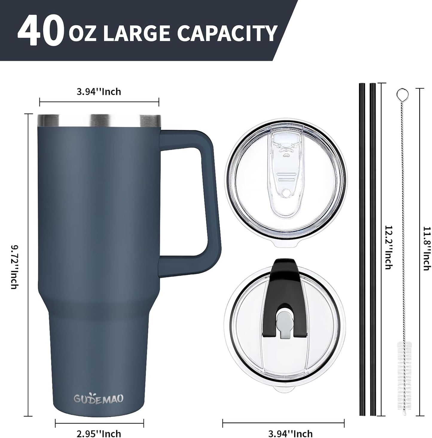 30 oz Tumbler with Handle, Stainless Steel Insulated Tumbler with Lid and Straw, Double Wall Vacuum Coffee Mug Tumbler, Insulated Coffee Thermal Cup for Cold and Hot (Yellow)