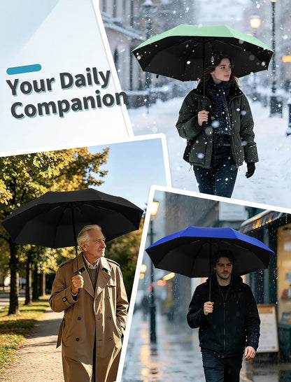 Compact Umbrella for Travel - Automatic Umbrellas for Rain & Sun Protection, Small Portable UV Umbrella for Car, Backpack, Walking, Folding Windproof Umbrellas for Kids, Women