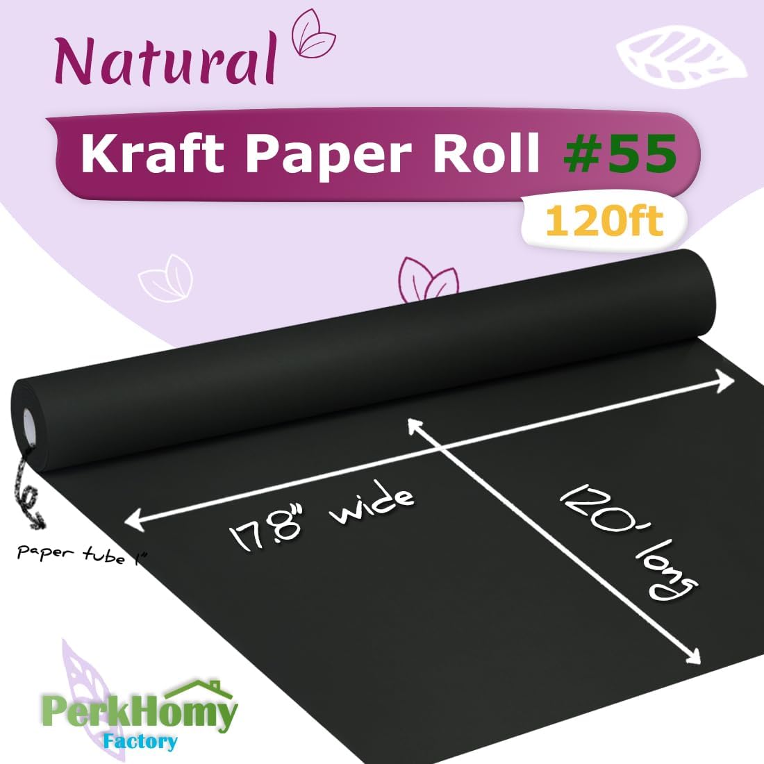 24" x 1,440" (120') Lemon Yellow Kraft Paper Roll for Craft Bulletin Board Paper Art Table Covering Crafting Gift Wrapping Bouquet Packing Parcel 80GSM 55LB (Lemon Yellow, 24" x 120')