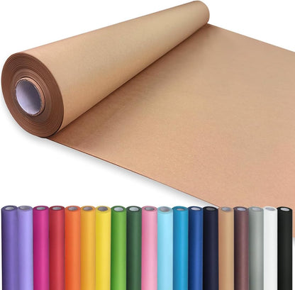 24" x 1,440" (120') Lemon Yellow Kraft Paper Roll for Craft Bulletin Board Paper Art Table Covering Crafting Gift Wrapping Bouquet Packing Parcel 80GSM 55LB (Lemon Yellow, 24" x 120')