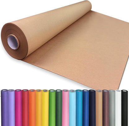 24" x 1,440" (120') Lemon Yellow Kraft Paper Roll for Craft Bulletin Board Paper Art Table Covering Crafting Gift Wrapping Bouquet Packing Parcel 80GSM 55LB (Lemon Yellow, 24" x 120')