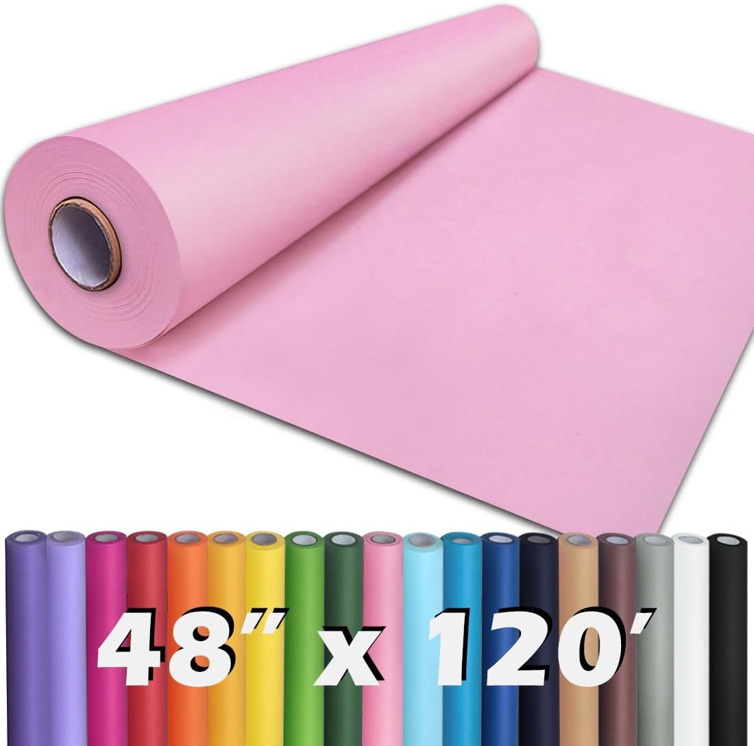 24" x 1,440" (120') Lemon Yellow Kraft Paper Roll for Craft Bulletin Board Paper Art Table Covering Crafting Gift Wrapping Bouquet Packing Parcel 80GSM 55LB (Lemon Yellow, 24" x 120')