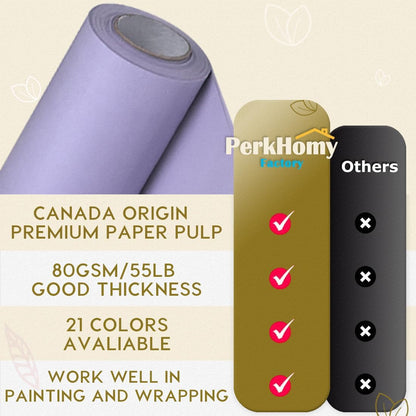 24" x 1,440" (120') Lemon Yellow Kraft Paper Roll for Craft Bulletin Board Paper Art Table Covering Crafting Gift Wrapping Bouquet Packing Parcel 80GSM 55LB (Lemon Yellow, 24" x 120')