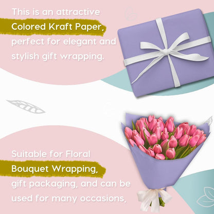 24" x 1,440" (120') Lemon Yellow Kraft Paper Roll for Craft Bulletin Board Paper Art Table Covering Crafting Gift Wrapping Bouquet Packing Parcel 80GSM 55LB (Lemon Yellow, 24" x 120')