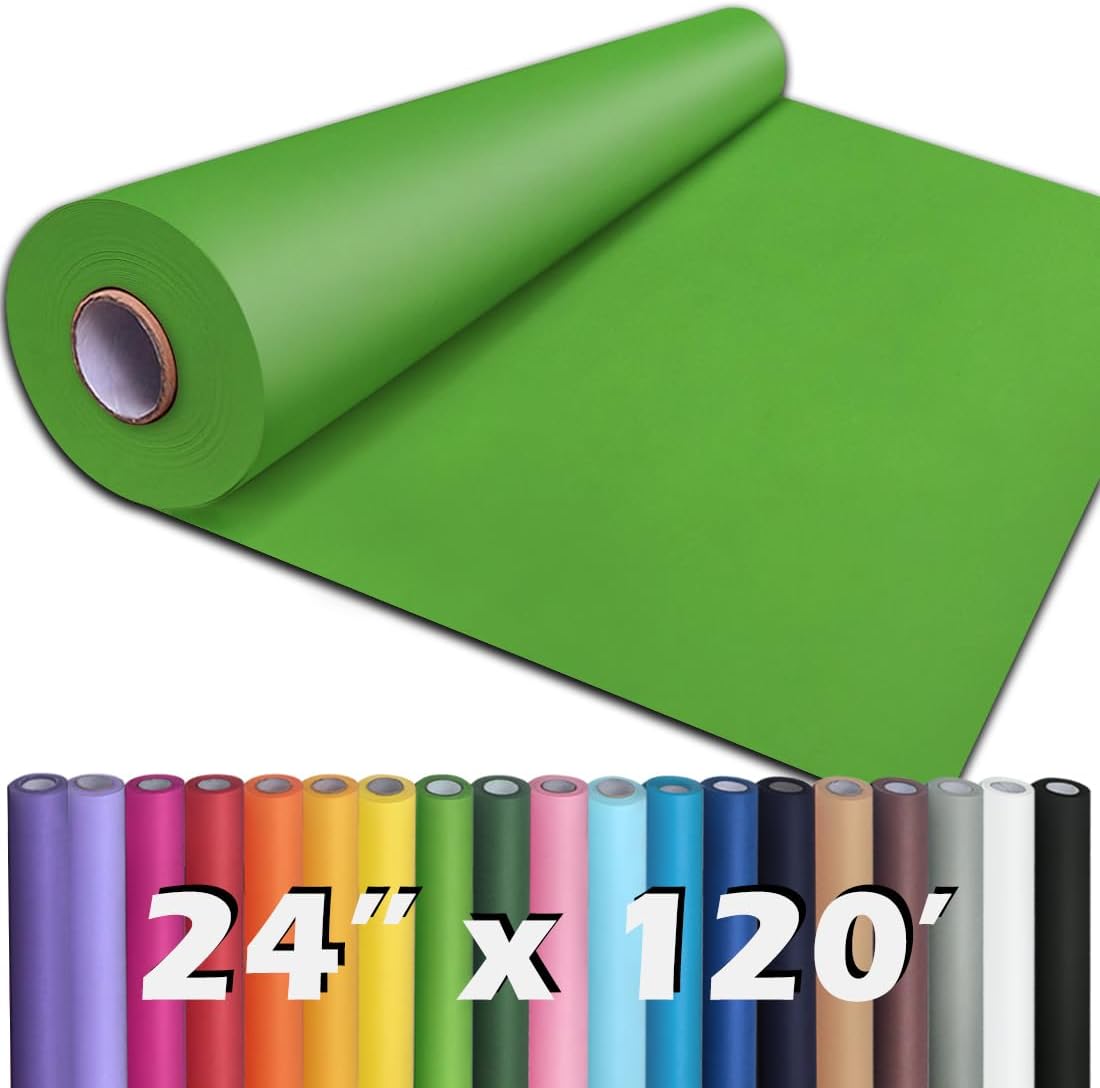 24" x 1,440" (120') Lemon Yellow Kraft Paper Roll for Craft Bulletin Board Paper Art Table Covering Crafting Gift Wrapping Bouquet Packing Parcel 80GSM 55LB (Lemon Yellow, 24" x 120')