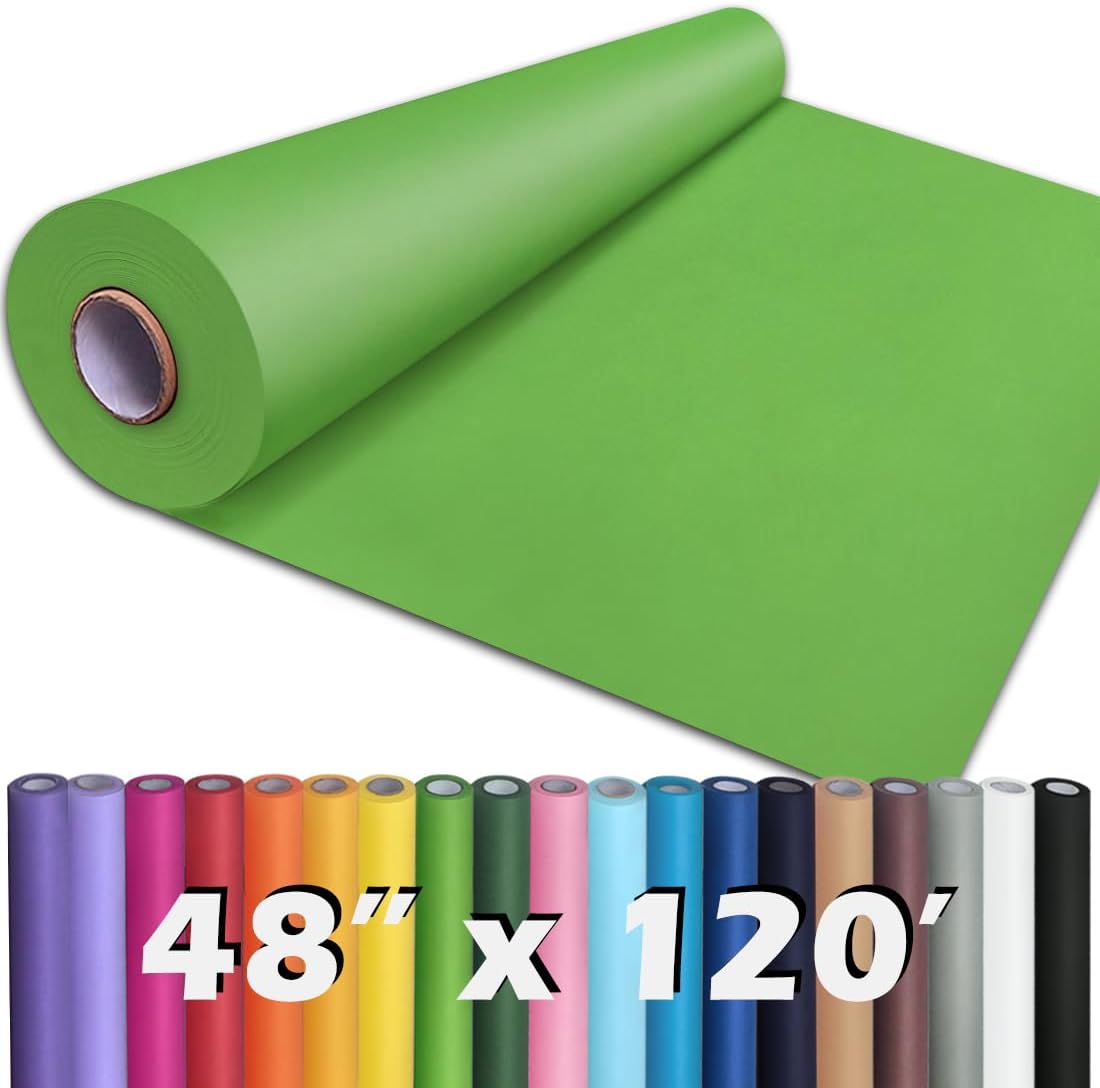 24" x 1,440" (120') Lemon Yellow Kraft Paper Roll for Craft Bulletin Board Paper Art Table Covering Crafting Gift Wrapping Bouquet Packing Parcel 80GSM 55LB (Lemon Yellow, 24" x 120')