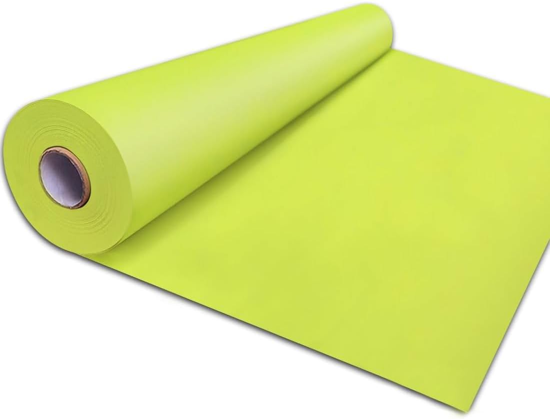 24" x 1,440" (120') Lemon Yellow Kraft Paper Roll for Craft Bulletin Board Paper Art Table Covering Crafting Gift Wrapping Bouquet Packing Parcel 80GSM 55LB (Lemon Yellow, 24" x 120')