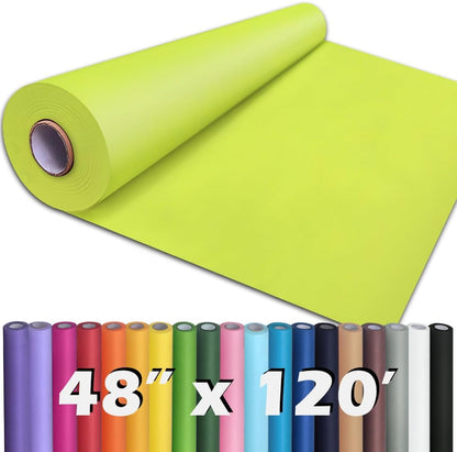 24" x 1,440" (120') Lemon Yellow Kraft Paper Roll for Craft Bulletin Board Paper Art Table Covering Crafting Gift Wrapping Bouquet Packing Parcel 80GSM 55LB (Lemon Yellow, 24" x 120')