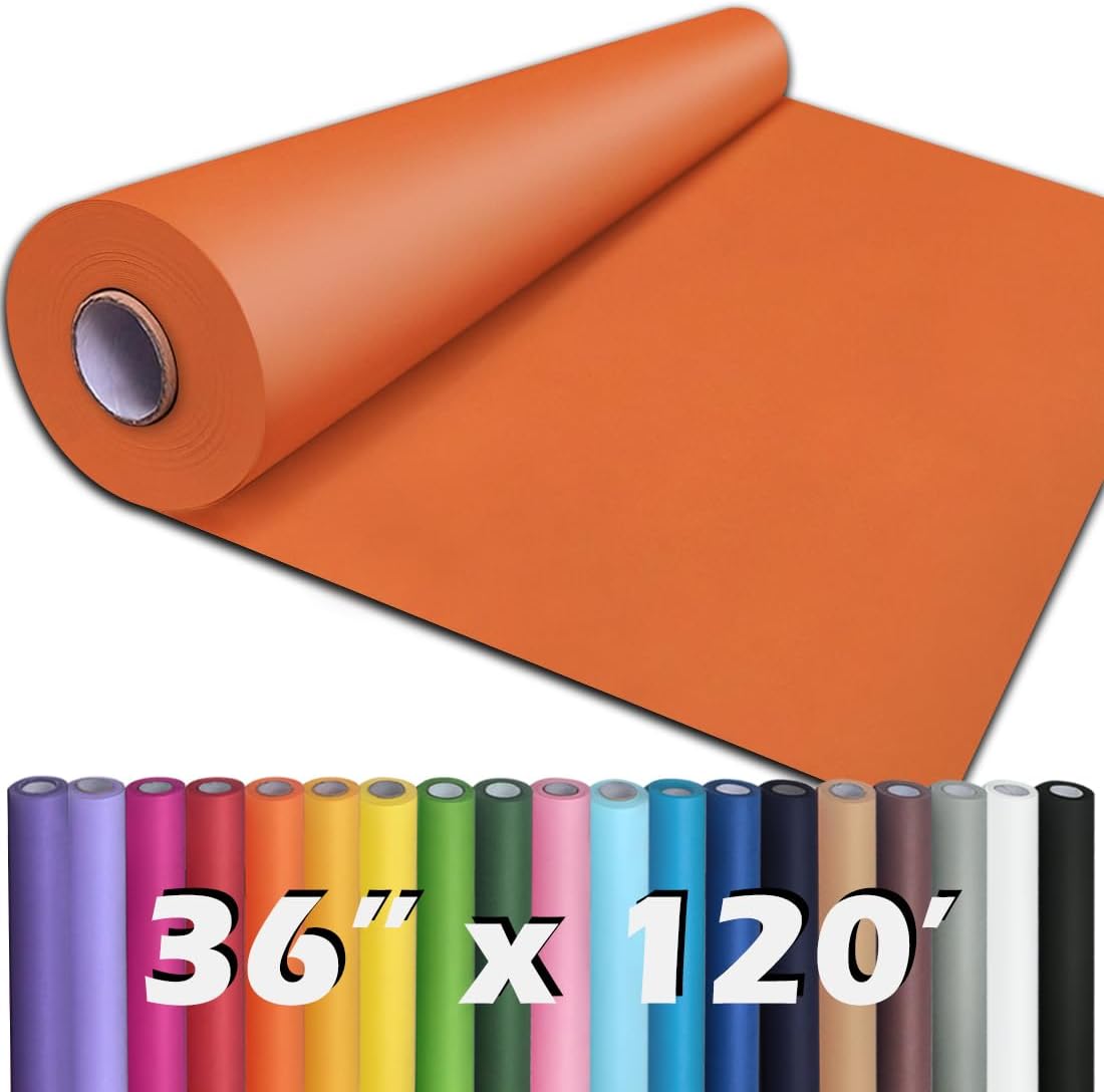 24" x 1,440" (120') Lemon Yellow Kraft Paper Roll for Craft Bulletin Board Paper Art Table Covering Crafting Gift Wrapping Bouquet Packing Parcel 80GSM 55LB (Lemon Yellow, 24" x 120')