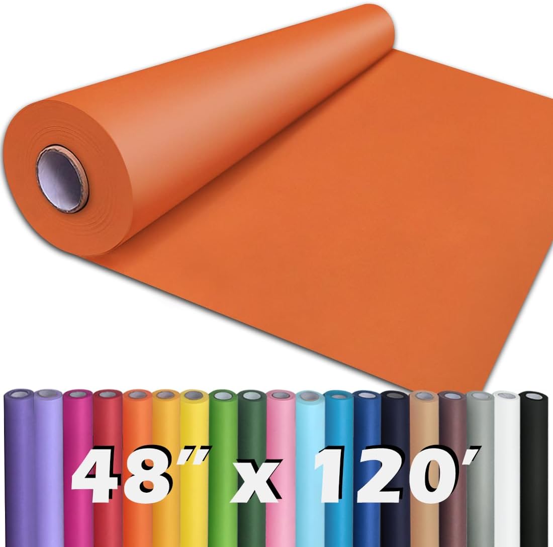 24" x 1,440" (120') Lemon Yellow Kraft Paper Roll for Craft Bulletin Board Paper Art Table Covering Crafting Gift Wrapping Bouquet Packing Parcel 80GSM 55LB (Lemon Yellow, 24" x 120')
