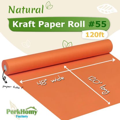 24" x 1,440" (120') Lemon Yellow Kraft Paper Roll for Craft Bulletin Board Paper Art Table Covering Crafting Gift Wrapping Bouquet Packing Parcel 80GSM 55LB (Lemon Yellow, 24" x 120')