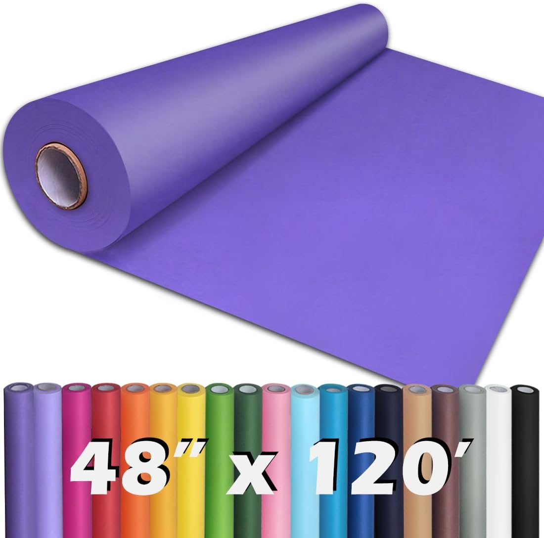 24" x 1,440" (120') Lemon Yellow Kraft Paper Roll for Craft Bulletin Board Paper Art Table Covering Crafting Gift Wrapping Bouquet Packing Parcel 80GSM 55LB (Lemon Yellow, 24" x 120')