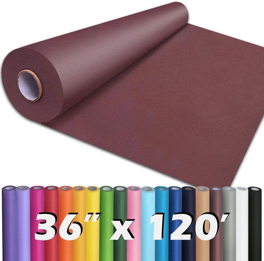 24" x 1,440" (120') Lemon Yellow Kraft Paper Roll for Craft Bulletin Board Paper Art Table Covering Crafting Gift Wrapping Bouquet Packing Parcel 80GSM 55LB (Lemon Yellow, 24" x 120')