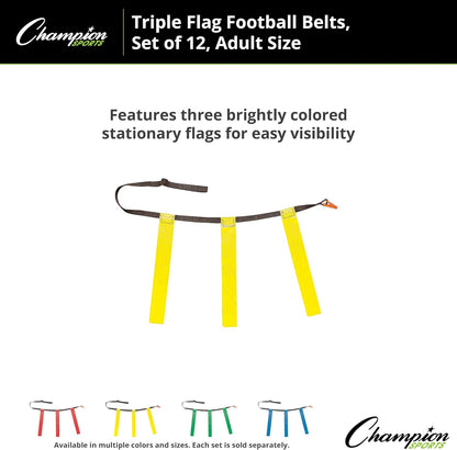 Quick Release Triple Flag Football Sets (10 and 12 Belts)