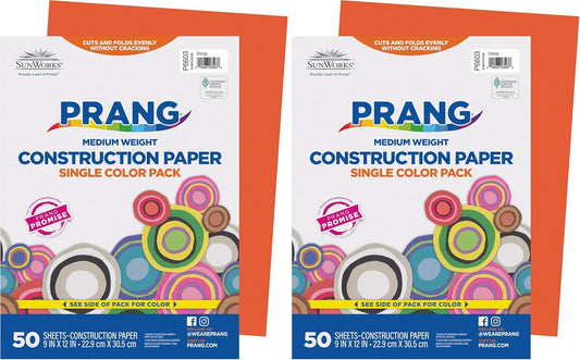 (Formerly SunWorks) Construction Paper, Yellow, 9" x 12", 50 Sheets