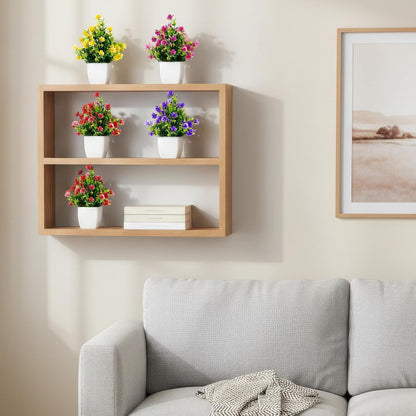 Fake Flowers 4 Packs Artificial Plants Indoor Mini Eucalyptus Flowers Decorations for Spring Desk Wedding Bathroom Office Home Room Table Decor Indoor Outdoor