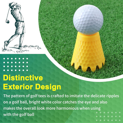 8 Pack ‌Simulator Golf Tees, Height from 1/4" to 2", 3D Printed | Suitable for Indoor, Outdoor, Winter, Golf Mats, Turf and Driving Range