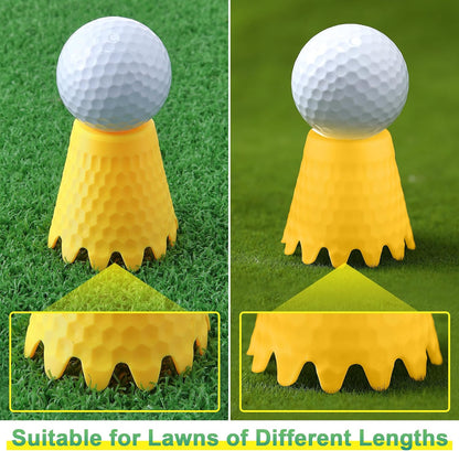 8 Pack ‌Simulator Golf Tees, Height from 1/4" to 2", 3D Printed | Suitable for Indoor, Outdoor, Winter, Golf Mats, Turf and Driving Range