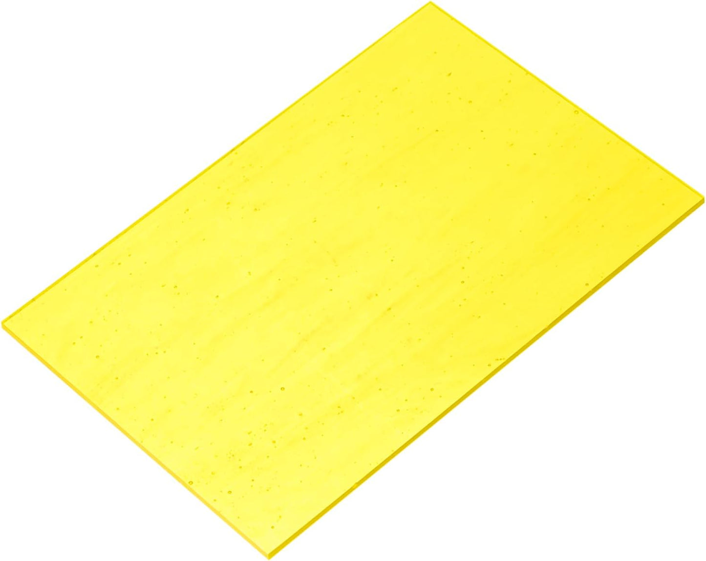 Stained Glass Sheet Mosaic Tile 5.9 Inch x 3.9 Inch Bright Yellow Stained Glass Sheets for Crafts DIY, Art Project