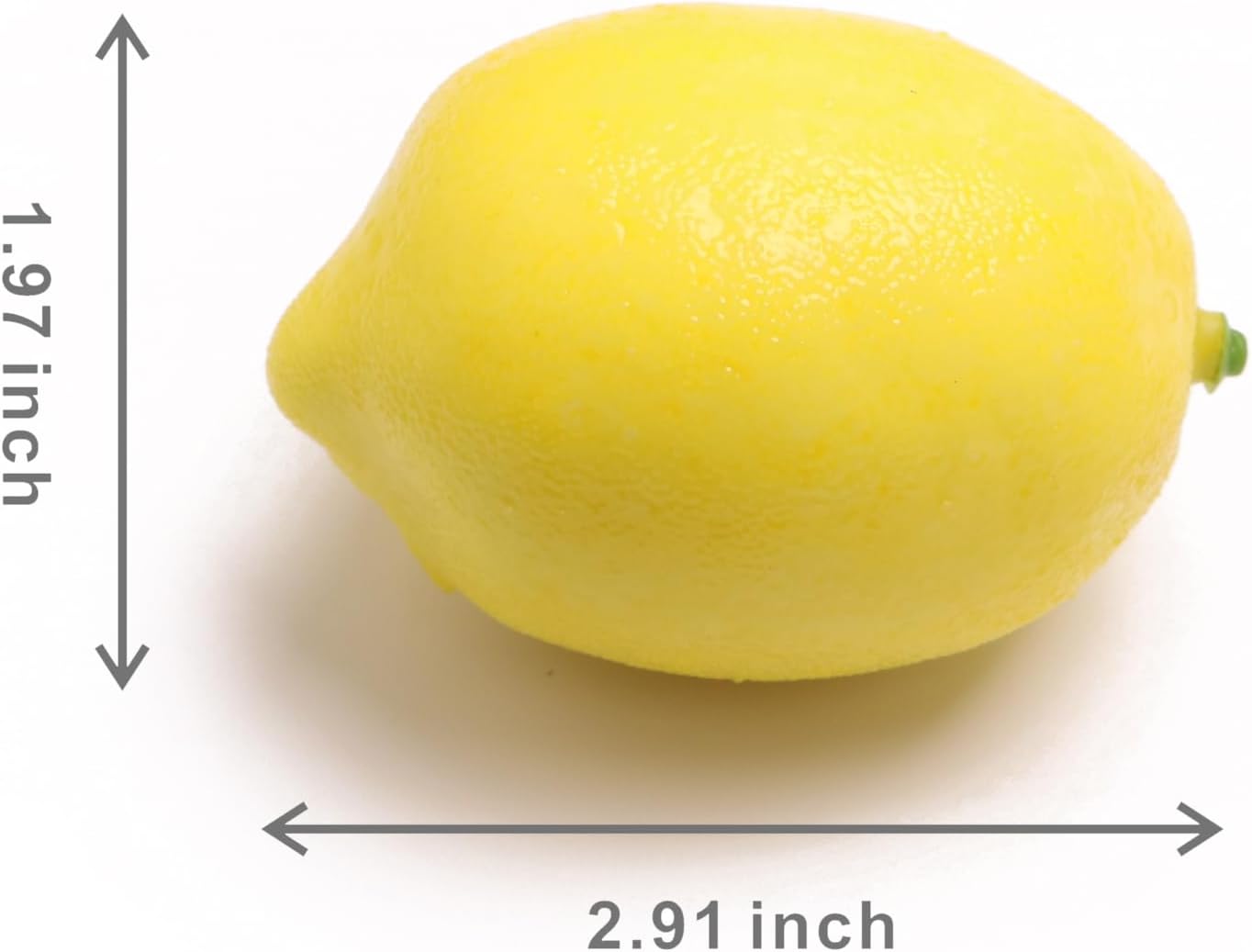 12PCS Artificial Lemons Fake Fruit Realistic Simulation Lemon Decor for Kitchen Counter Table Centerpiece, Thanksgiving Christmas Home Decoration, DIY Craft Filler for Glass Jar Vase