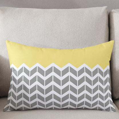 T&H XHome Pillow Covers 20x26 Inch - Standard Mid-Century Modern Geometric Yellow Gray Pattern Soft Brushed Microfiber Pillowcases with Hidden Zipper Closure Bed Pillow Shams for Bedroom Sofa Car