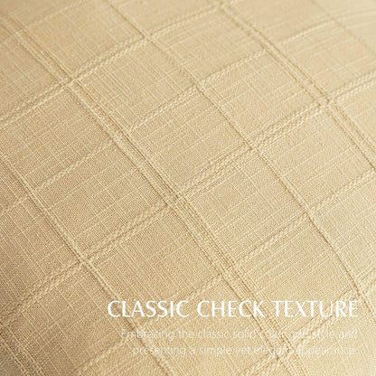 Foindtower Set of 1 Decorative Linen Check Throw Pillow Cover Neutral Farmhouse Lumbar Cushion Cover Modern Boho Accent Home Decor for Sofa Chair Couch Bedroom Living Room,12×20 Inch,Light Yellow