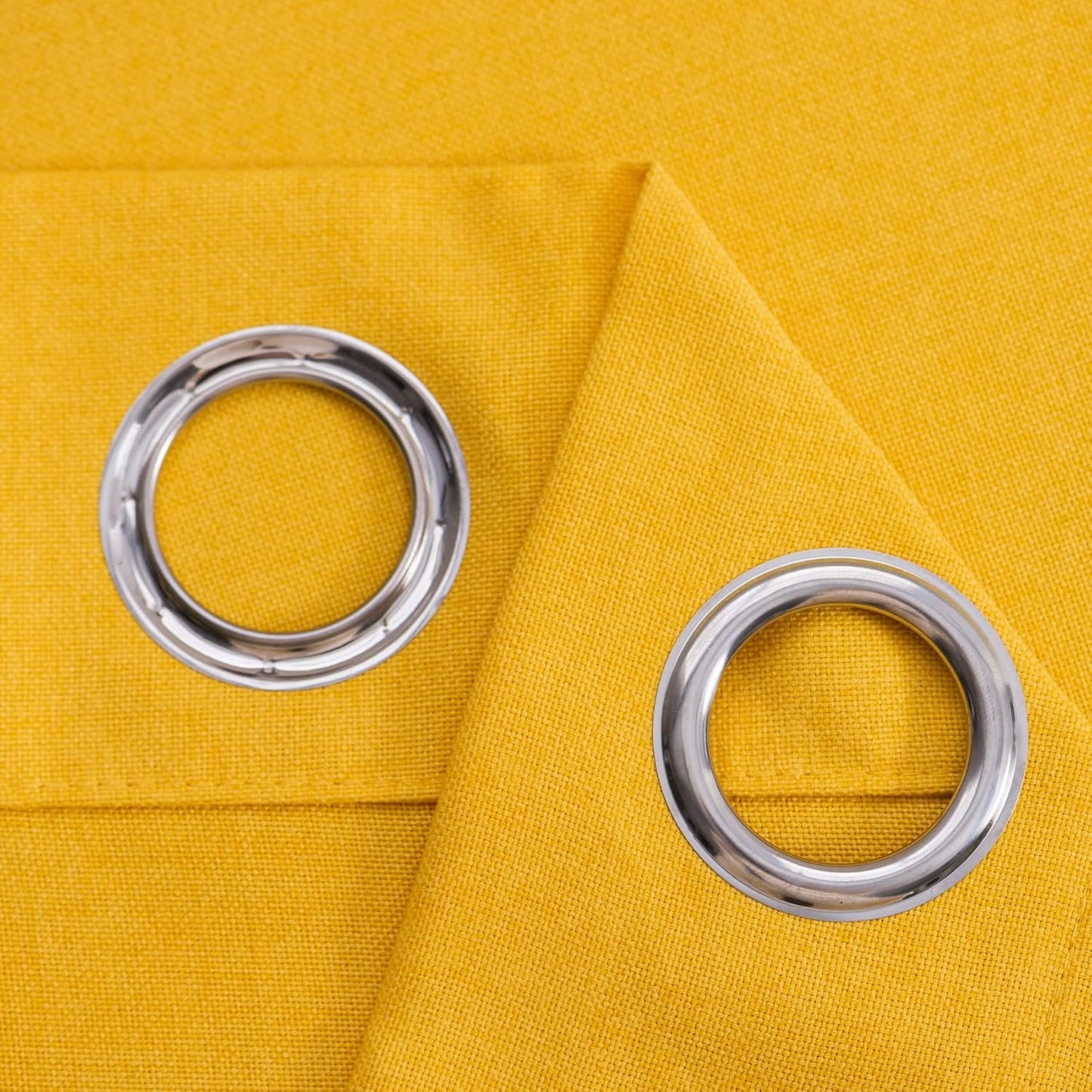UPOPO Yellow Valance Curtains Toppers Living Room Linen Textured 18 inch Length Kitchen Short Small Mini Bedroom Window Curtain Valance Cabinet Caravan 1 Piece Grommet Top