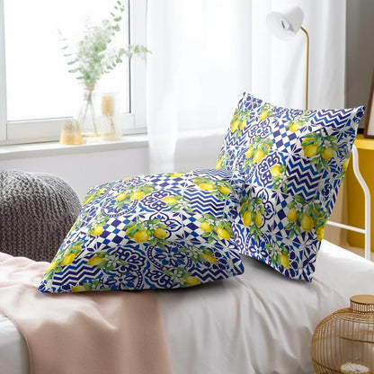 Lemon Mexican Tilt Pillow Covers 18x18 Inch Set of 2 Lemon Decor Italian Gifts Throw Pillow Cases Spring Summer Party Holiday Decorative Cushion Covers for Couch Bed Sofa Home Decor