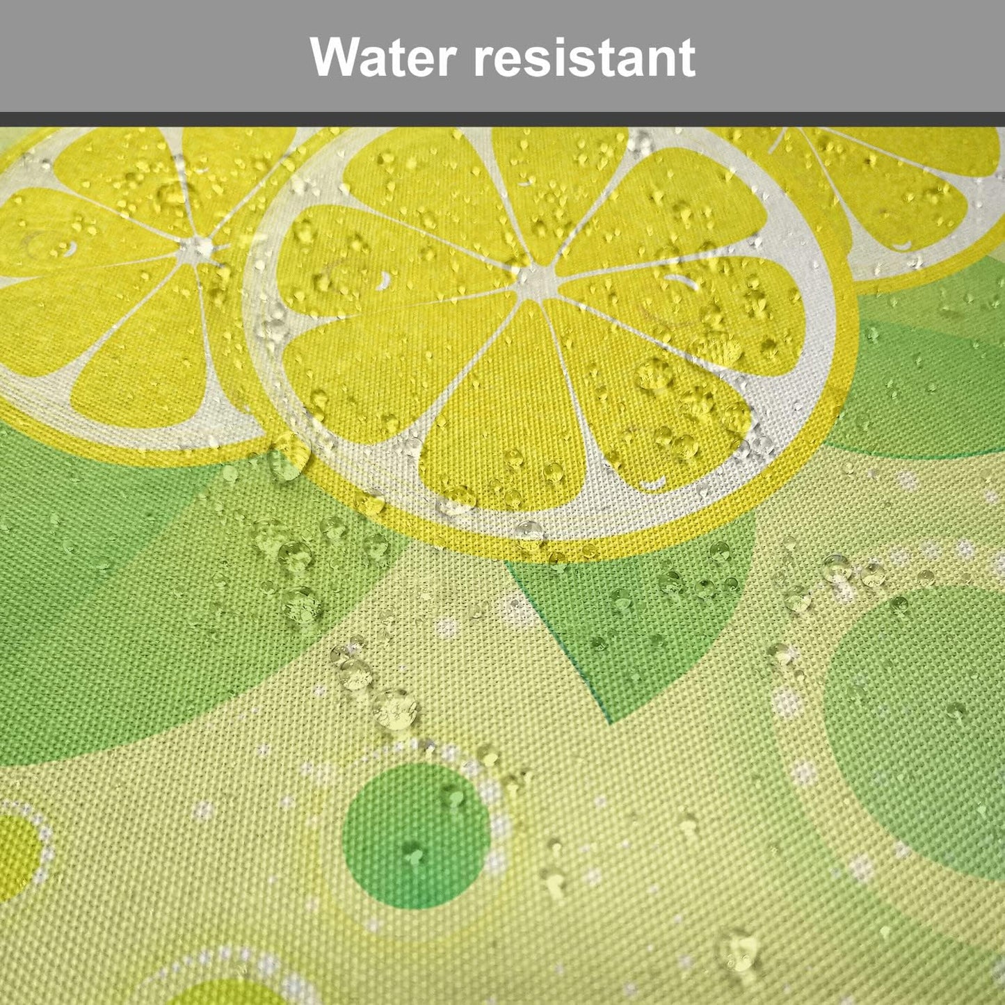Lunarable Vintage Chair Seating Cushion, Lemon Lime Pattern in Retro Vintage Style Citrus Fruit Circles Natural Image, Anti-Slip Seat Padding for Kitchen & Patio, 16"x16", Yellow Green