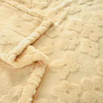 FY FIBER HOUSE Ultra Soft Fuzzy King Blanket, 90"x108", Light Yellow