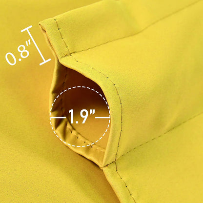 DECOVSUN Bright Yellow Valance for Windows 42x18 Inch Solid Blackout Rod Pocket Kitchen Short Curtain Toppers Valance for Bathroom Living Room, Light Yellow