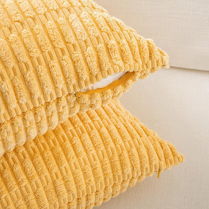 Fancy Homi 4 Packs Decorative Throw Pillow Covers for Living Room Couch Bed, Modern Farmhouse Boho Home Décor Accent Cushion Case, 18" x 18", Yellow Green Series