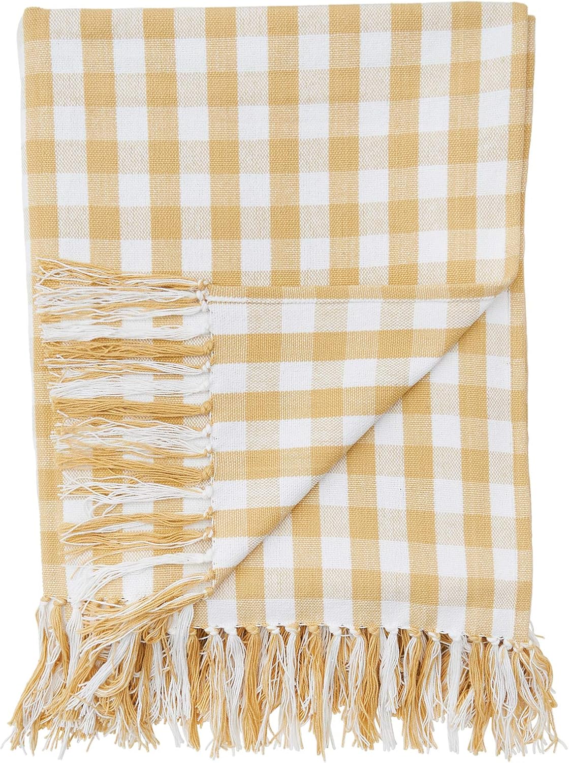 C&F Home Ashford Yellow Cornsilk 100% Cotton Accent Throw Blanket 50" x 60"