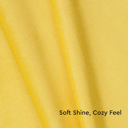 Encasa XO Velvet Throw Pillow Covers 20x20 in (50x50 cm) - Lemon Yellow - No Inserts, Pack of 2 Cases | Solid Plain Dyed Soft & Smooth, Square Decorative Cushion Covers for Living & Bedroom