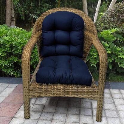 2 Pack Patio Chair Cushion 19x19x3 Inch Indoor & Outdoor Chair Cushions Waterproof Seat Cushion for Patio Furniture Tieless Anti-Slip Tufted Chair Cushion(Bright Yellow)