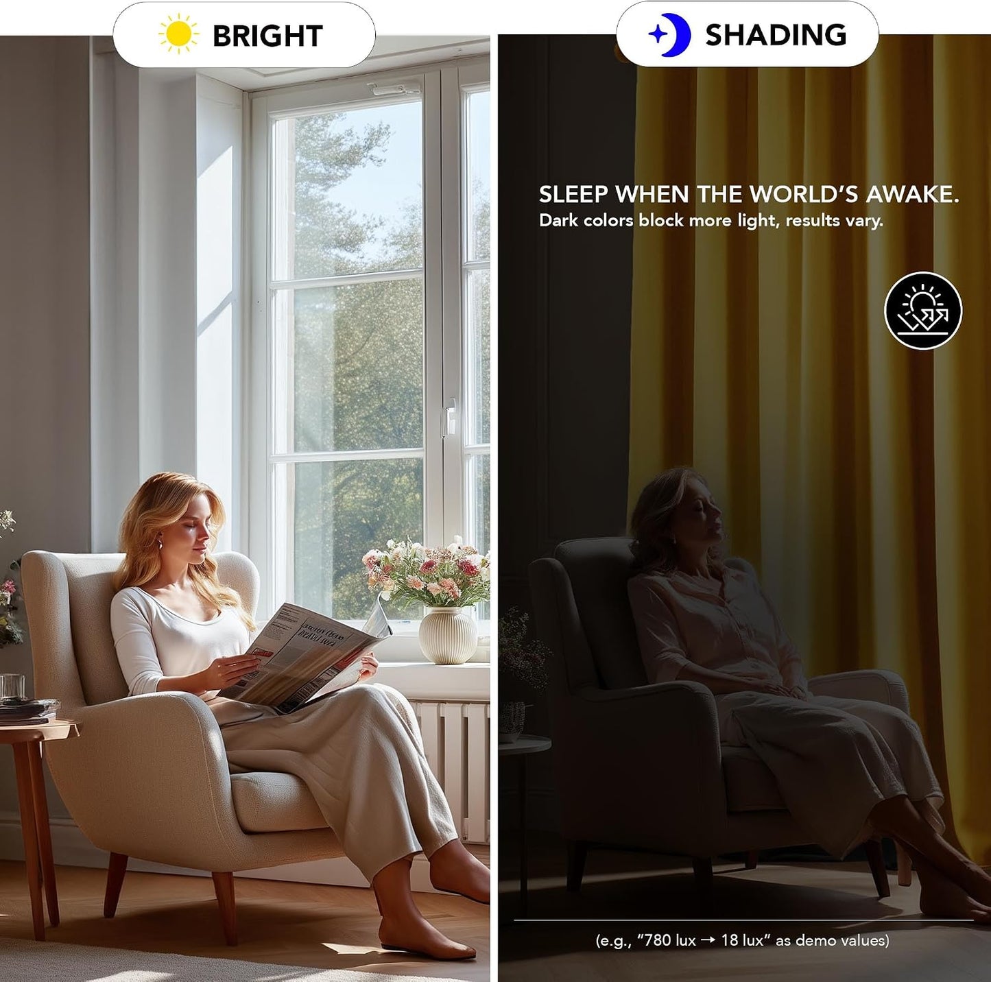Deconovo Blackout Curtains for Bedroom, Thermal Insulated Room Darkening Grommet Window Drapes, Mellow Yellow, 42W x 84L Inch, Pack of 2 for Living Room & Nursery Privacy Panels