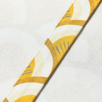 VOGOL Boho Curtain Valances, Country Rustic Yellow Geometric Printed Window Topper Treatment, Rod Pocket Short Drapes for Kitchen Living Room Cafe, 52 x 18