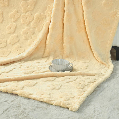 FY FIBER HOUSE Ultra Soft Fuzzy King Blanket, 90"x108", Light Yellow