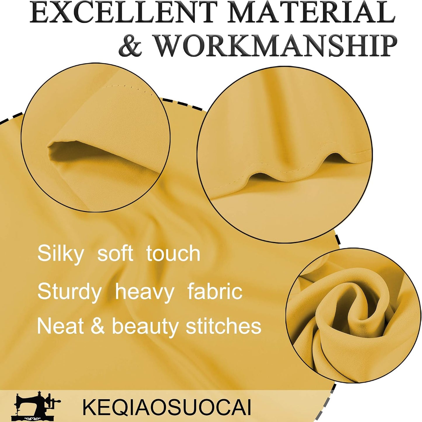 Blackout Yellow Curtains 63 Inches Long for Girls Room Bedroom Window Treatment Thermal Insulated Room Darkening Grommet Summer Kids Mustard Yellow Curtains Drapes for Living Room 1 Pair 52W x 63L