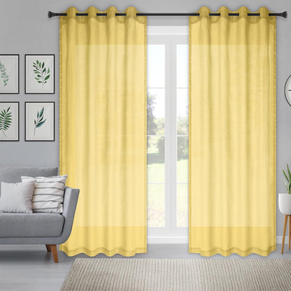 Sheer Curtain 84 Inches Long 1 Panel.Window Curtain. Patio Door Curtain.Cortinas para Ventanas.Yellow Curtain