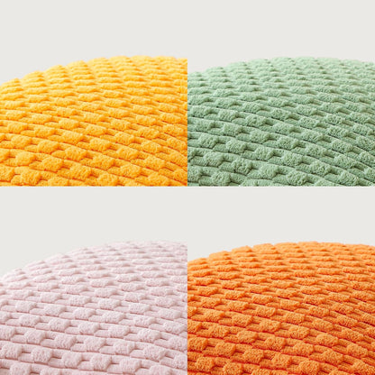 OTOSTAR Set of 4 Soft Corduroy Decorative Throw Pillow Covers 18x18 Square Striped Boho Pillow Cases for Sofa Couch Bedroom Living Room Home Decor Cushion Cover, Sage Green/Light Pink/Yellow/Orange