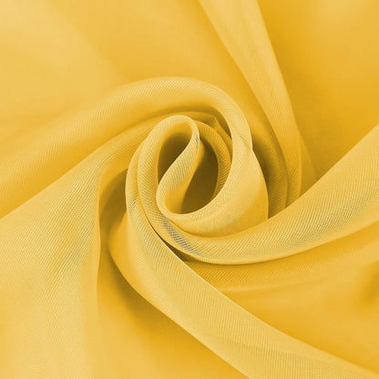 HUTO Dark Yellow Sheer Window Scarf Valance for Girls Room Soft Voile Curtain Scaves Wedding Party Bed Canopy,1 Panel 52 x 144 Inches Long