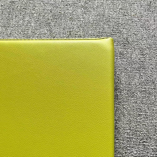Cushion Custom Size, Cushions for Outdoor Indoor Patio Furniture Bench, Memory Foam Seat Cushion, Removable Leather Cover Waterproof (Custom Size, Lemon Yellow)
