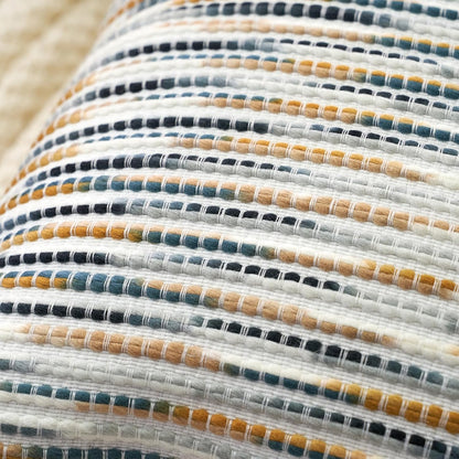 Aeckself Boho Striped Pillow Cover 12x20, Rectangle Decorative Lumbar Throw Pillow Cover Chenille Neutral Pillowcase for Couch Bedroom Living Room, Yellow Gray