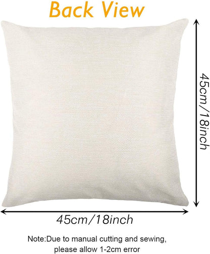 Tosewever Set of 4 Decorative Geometric Yellow Grey 18 x 18 Inches Throw Pillow Covers - Modern Pattern Linen Square Pillow Cushion Case for Sofa Couch Bed Home Decor Outdoor (18" x 18", Yellow/Gray)