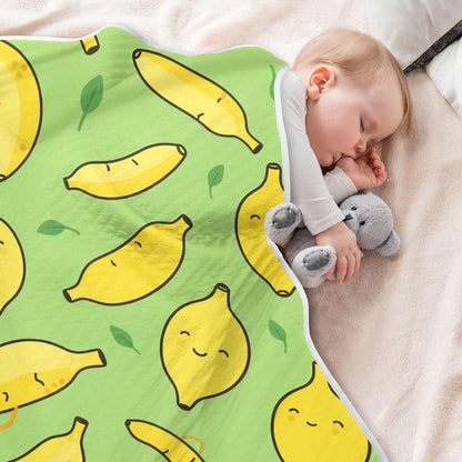 Yellow Lemons Baby Blanket Bed Crib Stroller Cover Blanket Wrap Soft Swaddling Blanket