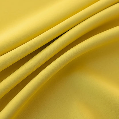 MUMFAS Yellow Pinch Pleat Curtain 72" W x 84" L Solid Thermal Insulated 90% Blackout Patio Door Curtain Panel Drape for Traverse Rod and Track with Tieback, (One Panel)