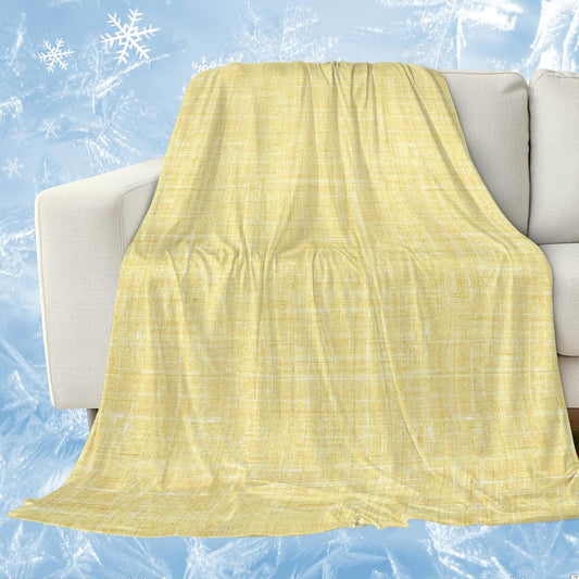 Cooling Blanket for Hot Sleepers, Lemon Yellow Lightweight Breathable Summer Blanket, Farmhouse Vintage Yellow Solid Color Modern Double-Side Cool Throw Blankets for Sleeping Travel, 50"x60"