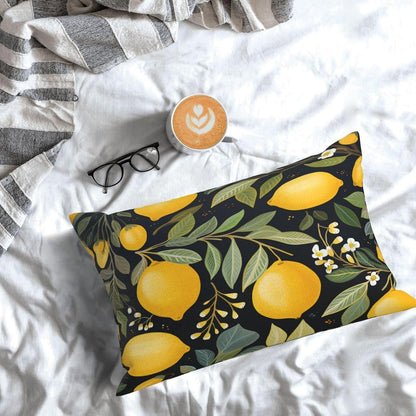 Summer Cute Lemon Rectangle Throw Pillow Cover 14x20 Inch Lumbar Pillow Case with Hidden Zipper Modern Decorative Pillowcase for Bed Sofa Couch Living Room Bedroom Cushion Cover