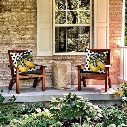 TAJWE Summer Lemon Pillow Covers 18x18 Set of 2 Farmhouse Dots Outdoor Decorative Cushion Cases for Sofa Couch Home Decorations